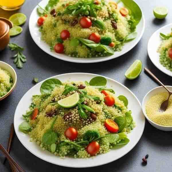 Постный салат из кускуса и овощей